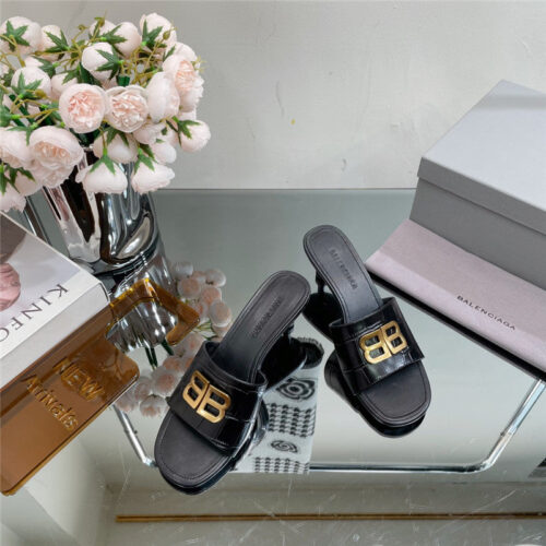 High Quality Luxury Balenciaga Double B Buckle Stiletto Sandals product detail