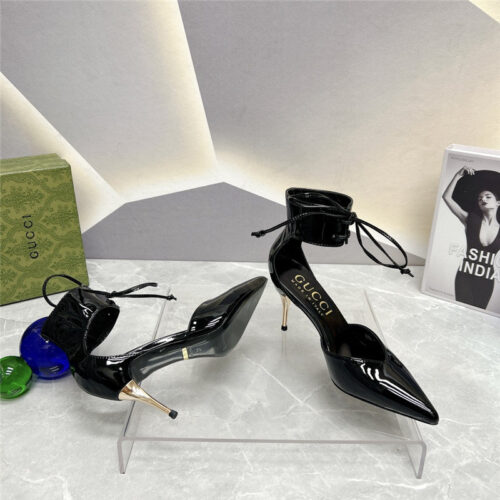 High Quality Luxury Gucci Pointed Toe Metal High-Heeled Shoes – Style 61043 product detail