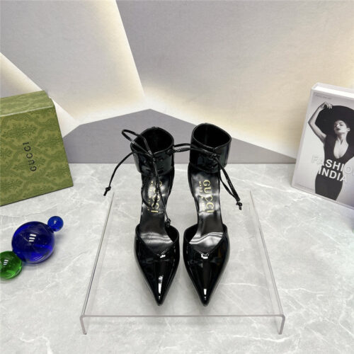 High Quality Luxury Gucci Pointed Toe Metal High-Heeled Shoes – Style 61043 product detail