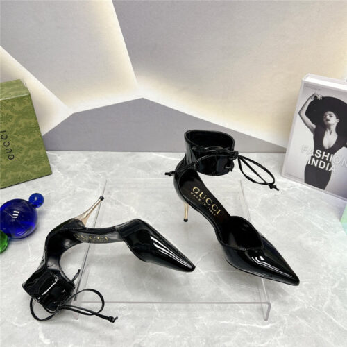 High Quality Luxury Gucci Pointed Toe Metal High-Heeled Shoes – Style 61043 product detail