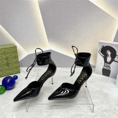 High Quality Luxury Gucci Pointed Toe Metal High-Heeled Shoes – Style 61043 product detail