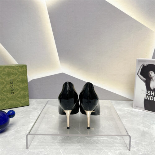High Quality Luxury Gucci Pointed Toe Metal High-Heeled Shoes – Style 62739 product detail