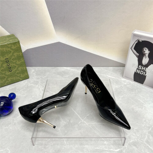 High Quality Luxury Gucci Pointed Toe Metal High-Heeled Shoes – Style 62739 product detail