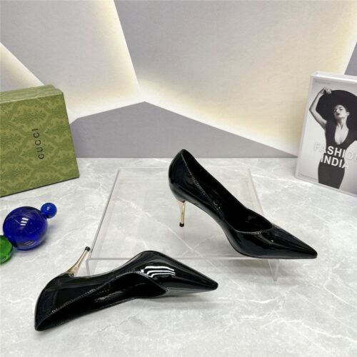 High Quality Luxury Gucci Pointed Toe Metal High-Heeled Shoes – Style 62739 product detail