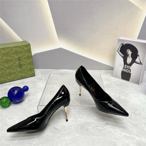 High Quality Luxury Gucci Pointed Toe Metal High-Heeled Shoes – Style 62739 product detail
