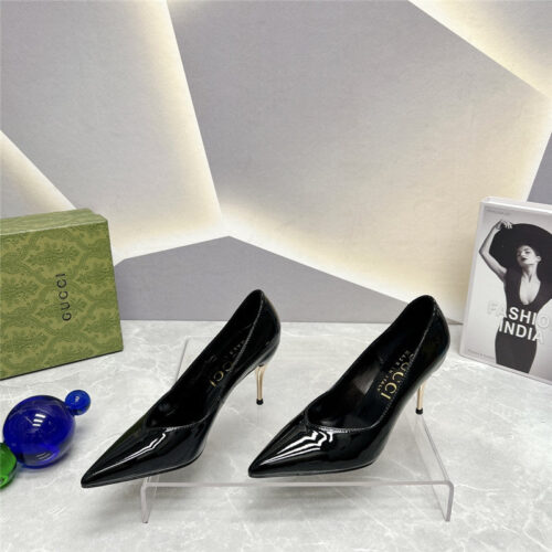 High Quality Luxury Gucci Pointed Toe Metal High-Heeled Shoes – Style 62739 alternate view