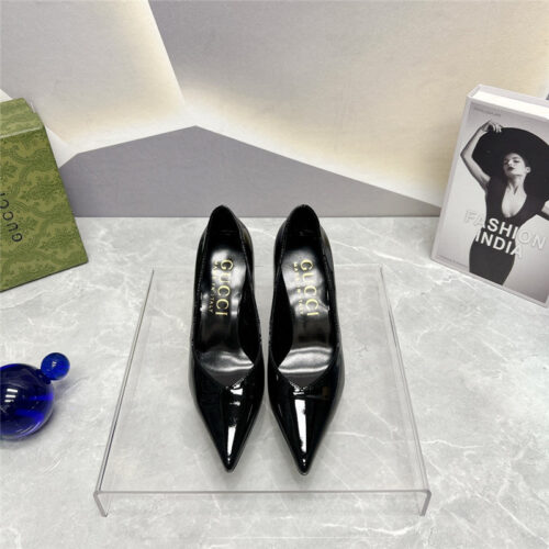 High Quality Luxury Gucci Pointed Toe Metal High-Heeled Shoes – Style 62739 product detail