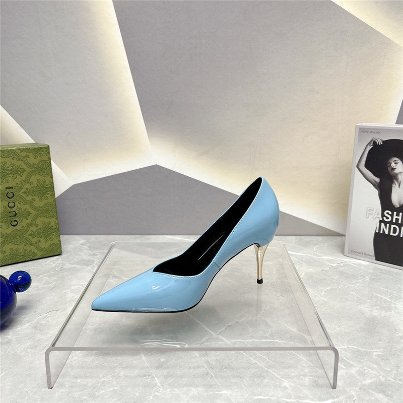 High Quality Luxury Gucci Pointed Toe Metal High-Heeled Shoes – Style 97203 product detail