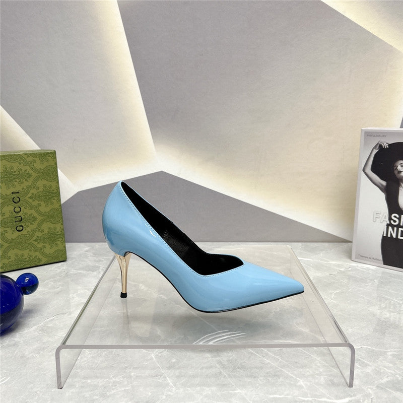 High Quality Luxury Gucci Pointed Toe Metal High-Heeled Shoes – Style 97203 product detail