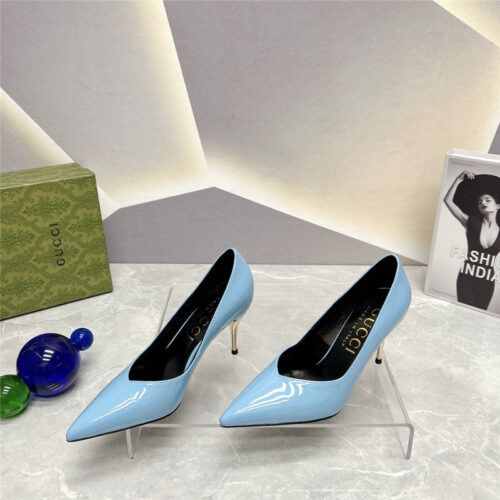 High Quality Luxury Gucci Pointed Toe Metal High-Heeled Shoes – Style 97203 alternate view
