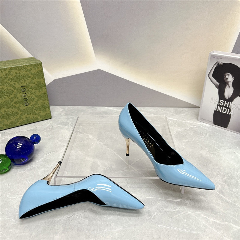 High Quality Luxury Gucci Pointed Toe Metal High-Heeled Shoes – Style 97203 product detail