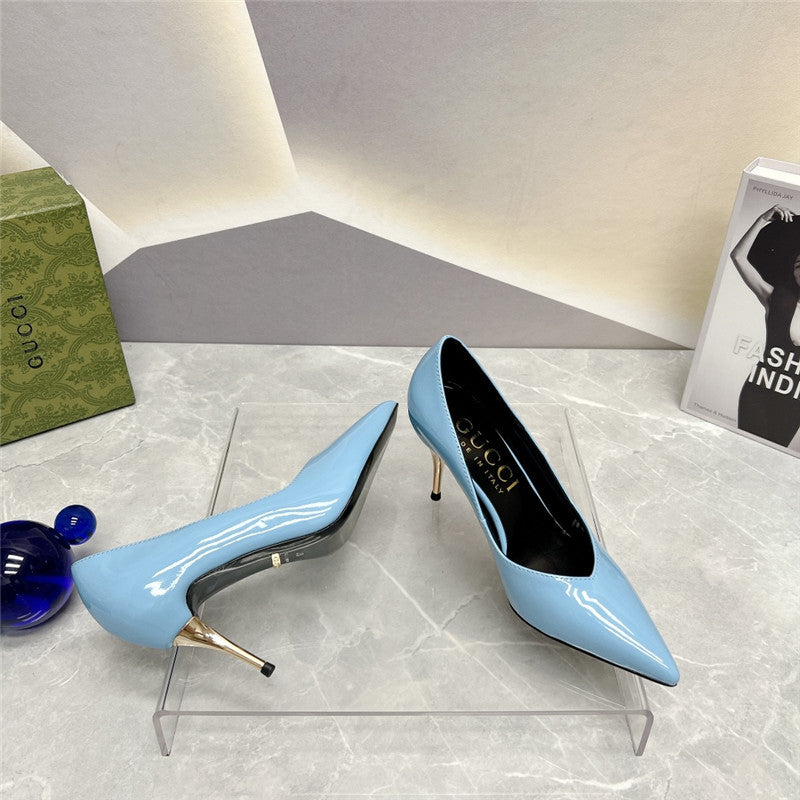 High Quality Luxury Gucci Pointed Toe Metal High-Heeled Shoes – Style 97203 product detail