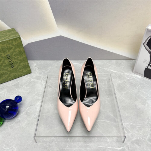 High Quality Luxury Gucci Pointed Toe Metal High-Heeled Shoes product detail