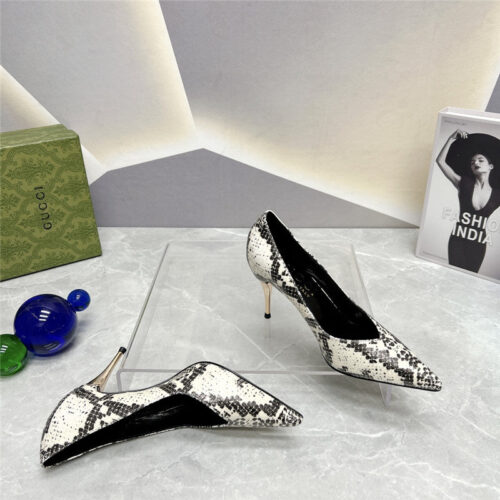 High Quality Luxury Gucci Pointed Toe Metal High-Heeled Shoes – Style 31667 product detail