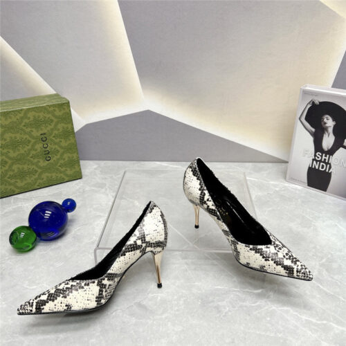 High Quality Luxury Gucci Pointed Toe Metal High-Heeled Shoes – Style 31667 product detail