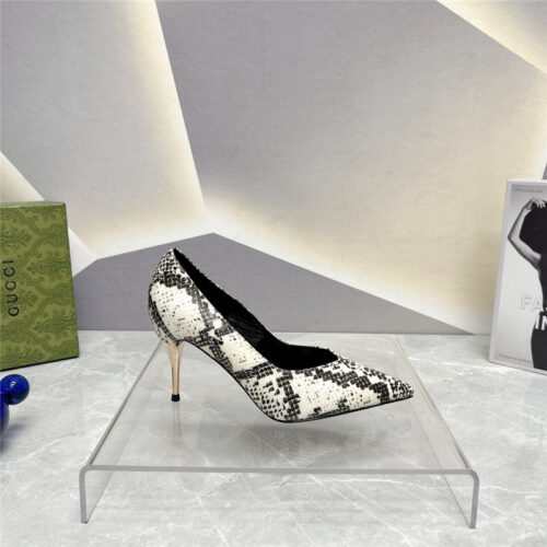 High Quality Luxury Gucci Pointed Toe Metal High-Heeled Shoes – Style 31667 product detail