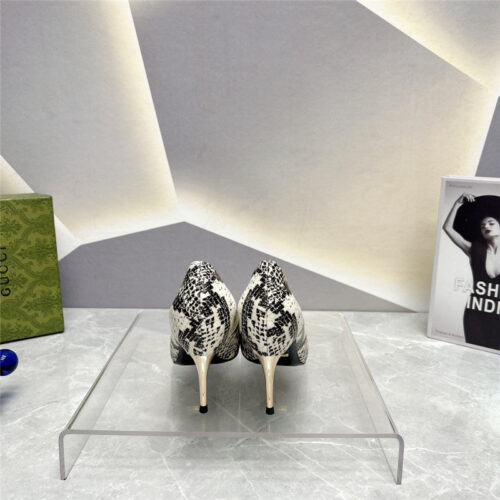 High Quality Luxury Gucci Pointed Toe Metal High-Heeled Shoes – Style 31667 product detail