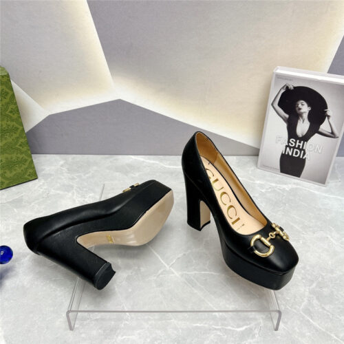 High Quality Luxury Gucci Round Toe Platform High Heels product detail