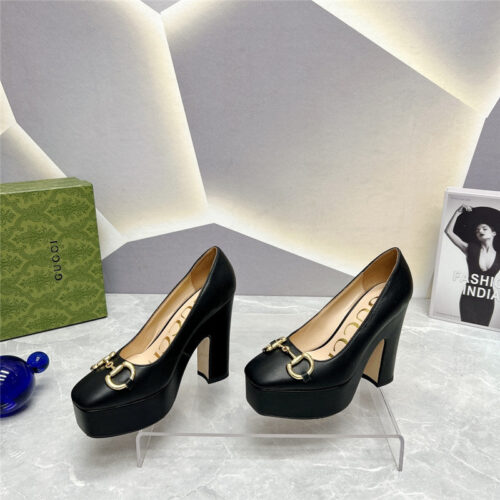 High Quality Luxury Gucci Round Toe Platform High Heels product detail
