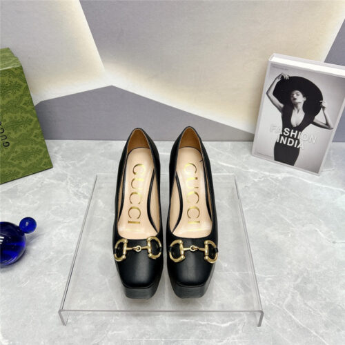 High Quality Luxury Gucci Round Toe Platform High Heels product detail
