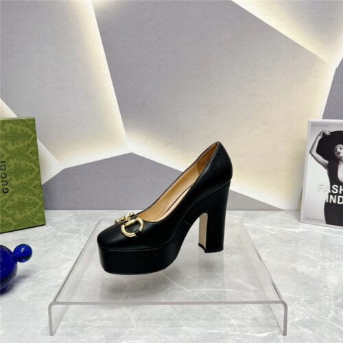 High Quality Luxury Gucci Round Toe Platform High Heels product detail