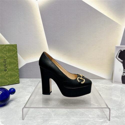 High Quality Luxury Gucci Round Toe Platform High Heels product detail
