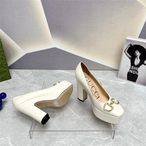 High Quality Luxury Gucci Round Toe Platform High Heels – Style 77395 product detail