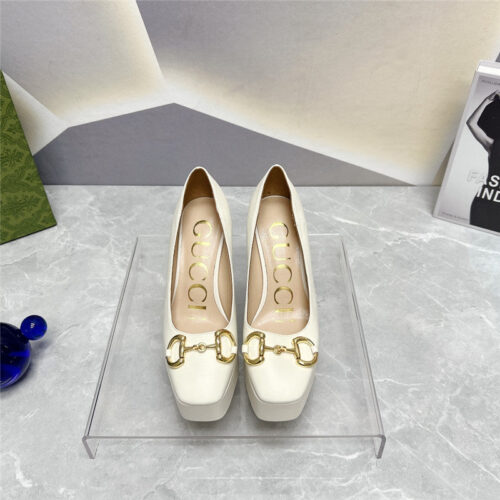 High Quality Luxury Gucci Round Toe Platform High Heels – Style 77395 product detail