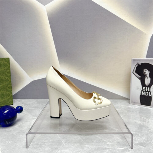 High Quality Luxury Gucci Round Toe Platform High Heels – Style 77395 product detail