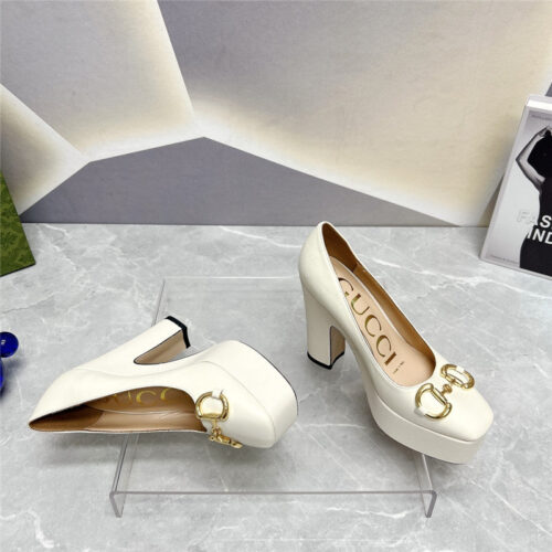 High Quality Luxury Gucci Round Toe Platform High Heels – Style 77395 product detail