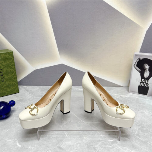 High Quality Luxury Gucci Round Toe Platform High Heels – Style 77395 product detail