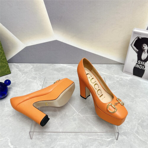High Quality Luxury Gucci Round Toe Platform High Heels – Style 10163 product detail