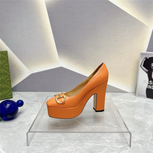 High Quality Luxury Gucci Round Toe Platform High Heels – Style 10163 product detail