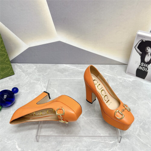 High Quality Luxury Gucci Round Toe Platform High Heels – Style 10163 product detail