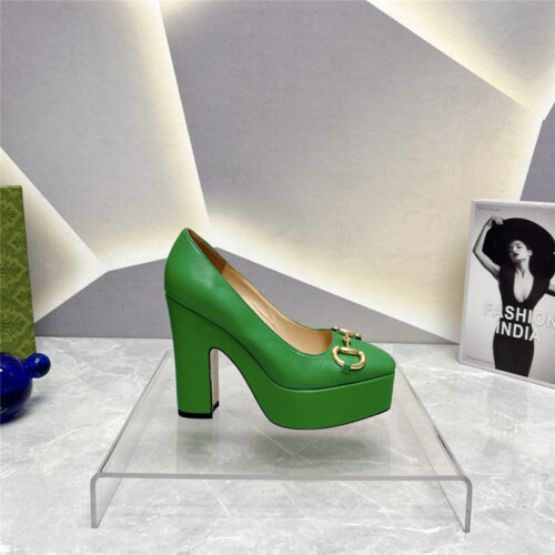 High Quality Luxury Gucci Round Toe Platform High Heels – Style 42931 product detail