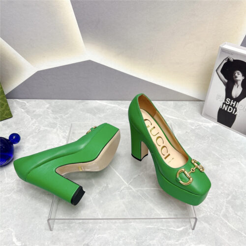 High Quality Luxury Gucci Round Toe Platform High Heels – Style 42931 product detail