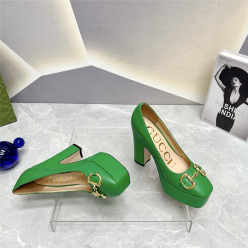 High Quality Luxury Gucci Round Toe Platform High Heels – Style 42931 product detail