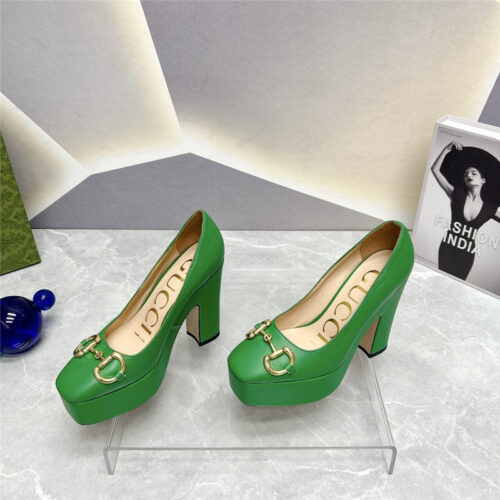 High Quality Luxury Gucci Round Toe Platform High Heels – Style 42931 product detail