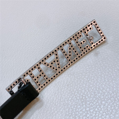High Quality Luxury Chanel Stainless Steel Buckle Diamond Calfskin Belt product detail