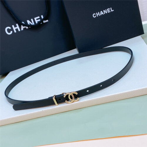 High Quality Luxury Chanel Brass Gold-Tone Metal Calfskin Belt