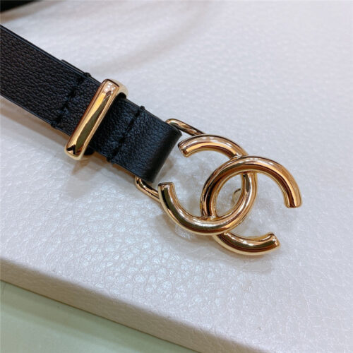 High Quality Luxury Chanel Brass Gold-Tone Metal Calfskin Belt product detail