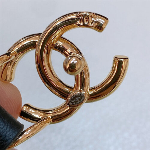 High Quality Luxury Chanel Brass Gold-Tone Metal Calfskin Belt product detail