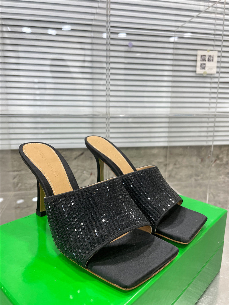 High Quality Luxury Bottega Veneta New Square Diamond Slippers – Style 93574
