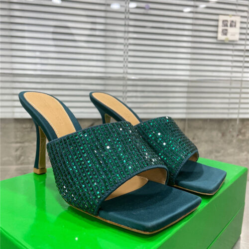 High Quality Luxury Bottega Veneta New Square Diamond Slippers – Style 88486