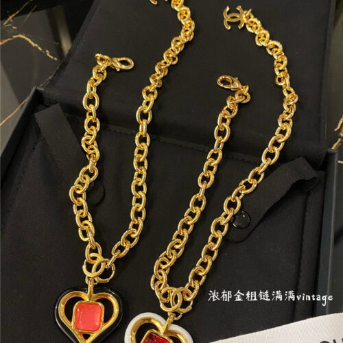 High Quality Luxury Chanel Ruby Embellished Necklace product detail