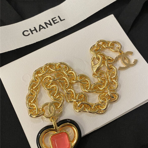 High Quality Luxury Chanel Ruby Embellished Necklace product detail