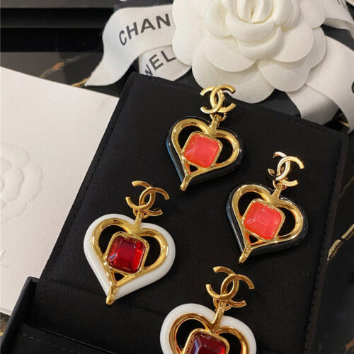 High Quality Luxury Chanel Ruby Embellished Earrings product detail