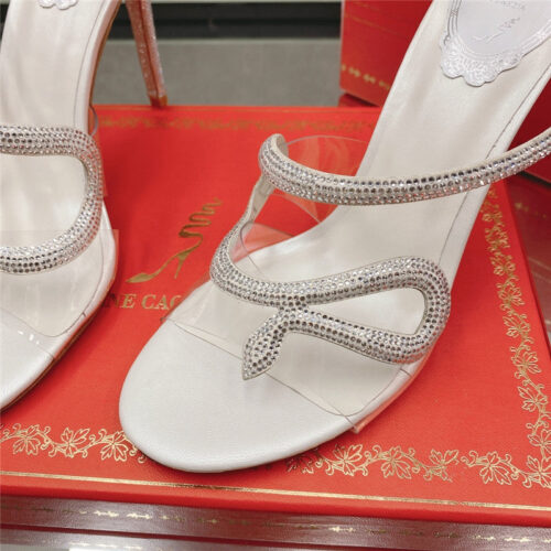 High Quality Luxury Rene Caovilla Snake Crystal High Heel Sandals – Style 64518 product detail