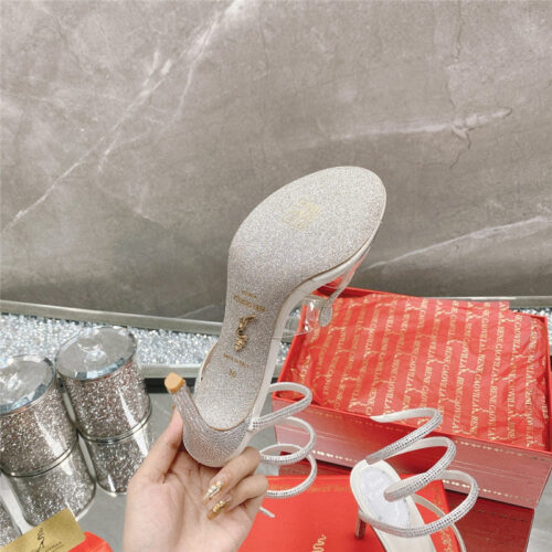 High Quality Luxury Rene Caovilla Snake Crystal High Heel Sandals – Style 64518 product detail