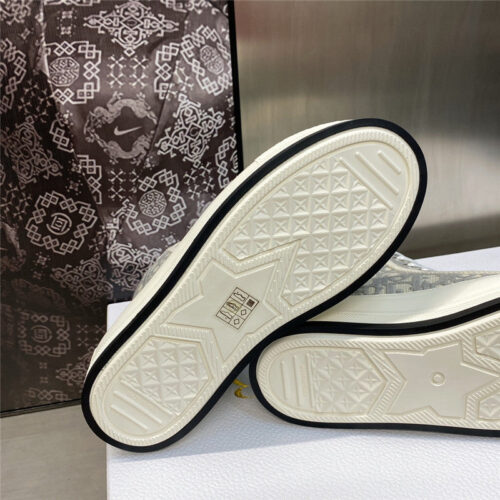 High Quality Luxury Dior Couple Models Thick Bottom Strap High Top Casual Shoes – Style 65318 product detail